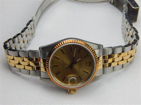 rolex tudor gold and stainless steel with rolex dail|does rolex make tudor watches.